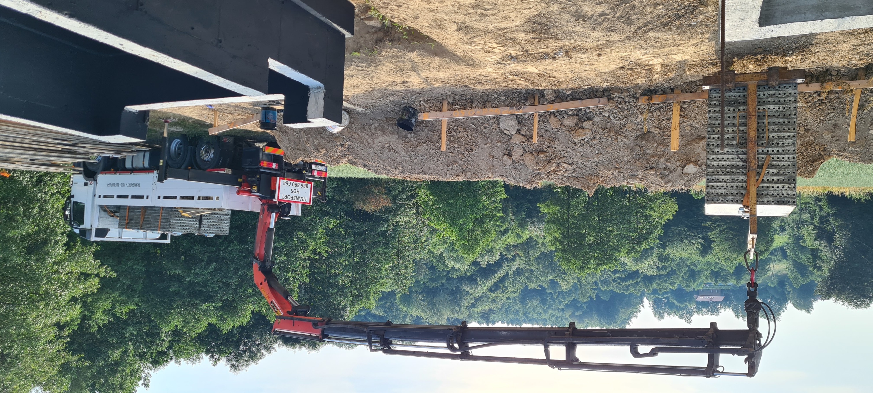 Transport szalunków budowlanych